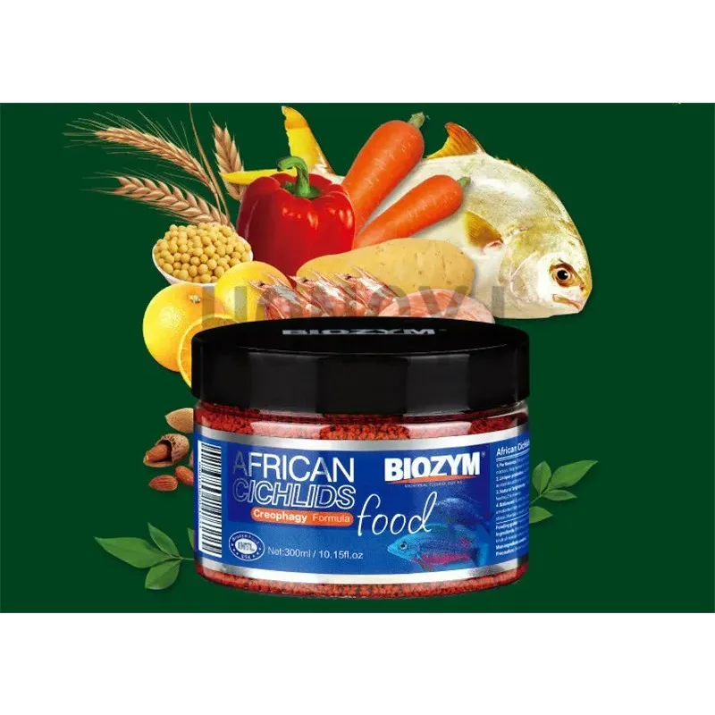 

Aquarium tropical fish food fish feed african cichlids vege formula food Creophagy formula food 120g