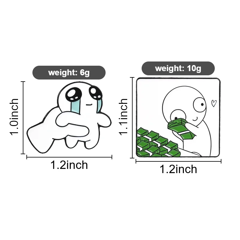 TBH Creature Memes Enamel Pins Internet Culture Brooches Lapel Badge Crying Character Money Lover Jewelry Gift for Friends