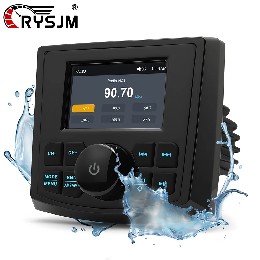 7 Color Backlight Yacht MP5 Boat Radio System Media Player Marine Radio Stereo Display Video Player Waterproof Boat Equipment