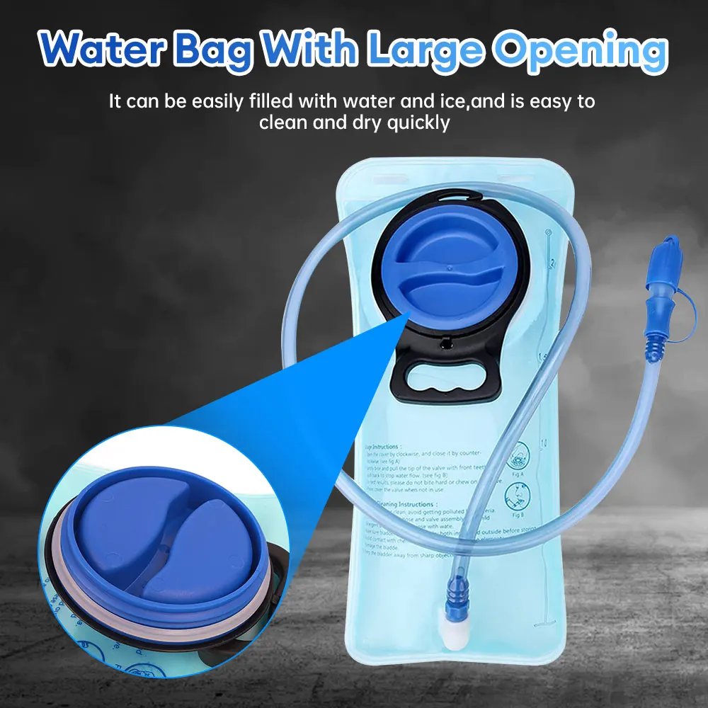 Water Bladder Hydration Backpack 2L Large Capacity EVA Water Bags Reservoir For Running Cycling Hydration Water Storage Bag