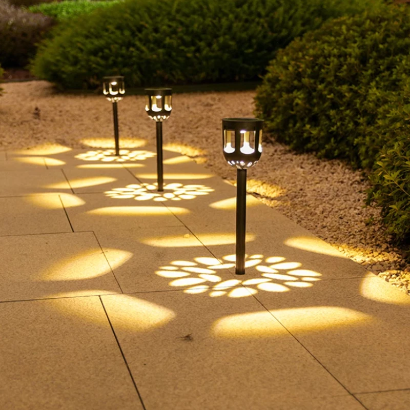 

Courtyard Lawn Villa Garden Light Solar Outdoor Simulation Flame Lamp Villa Balcony Decoration Atmosphere plug-in Lamp