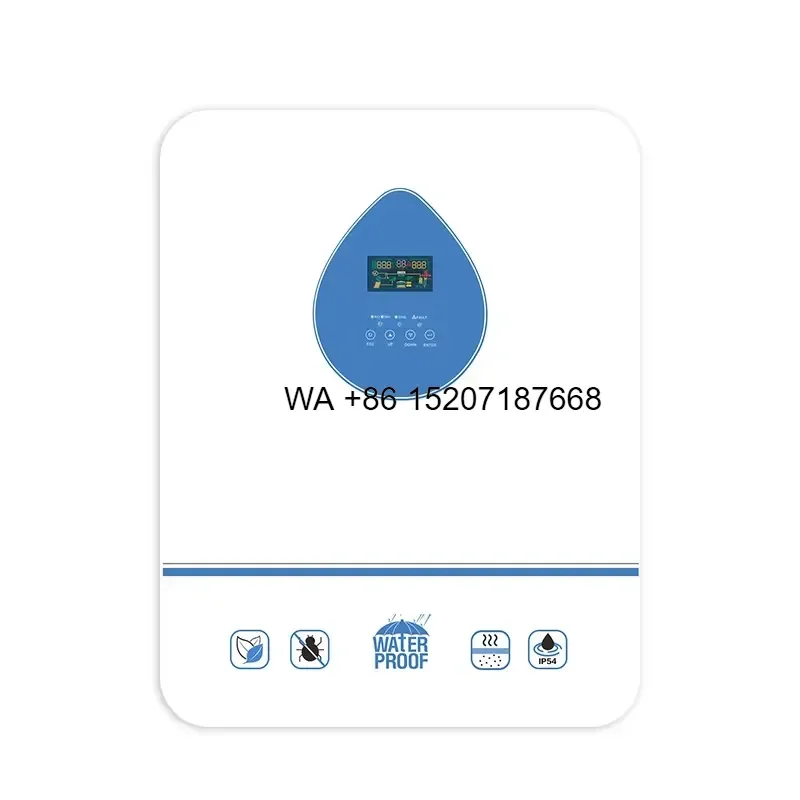 Wmwmnu for SECARE Home IP54 Off-grid Hybrid Solar Inverter 110V 220V Input 80% Efficiency Built-in BMS Customized