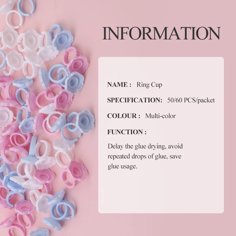 SAKURAHANA Forma di fiore Estensione ciglia Colla Tazza Nail Art Tattoo Pigmento Titolare Contenitore Innesto Ciglia Strumenti per il trucco