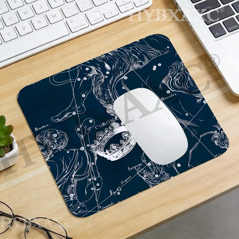 HYBXAXC Dark Star Constellation Line Art Small Mouse Pad for Office or Home Modern Mousepad for Work Setup, Computer Accessories