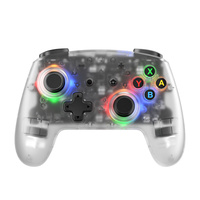 LinYuvo KS46 Pro Transparant Colorful Wireless Bluetooth Controller Joystick Gamepad Somatosensory 6-axis For Nintendo Switch