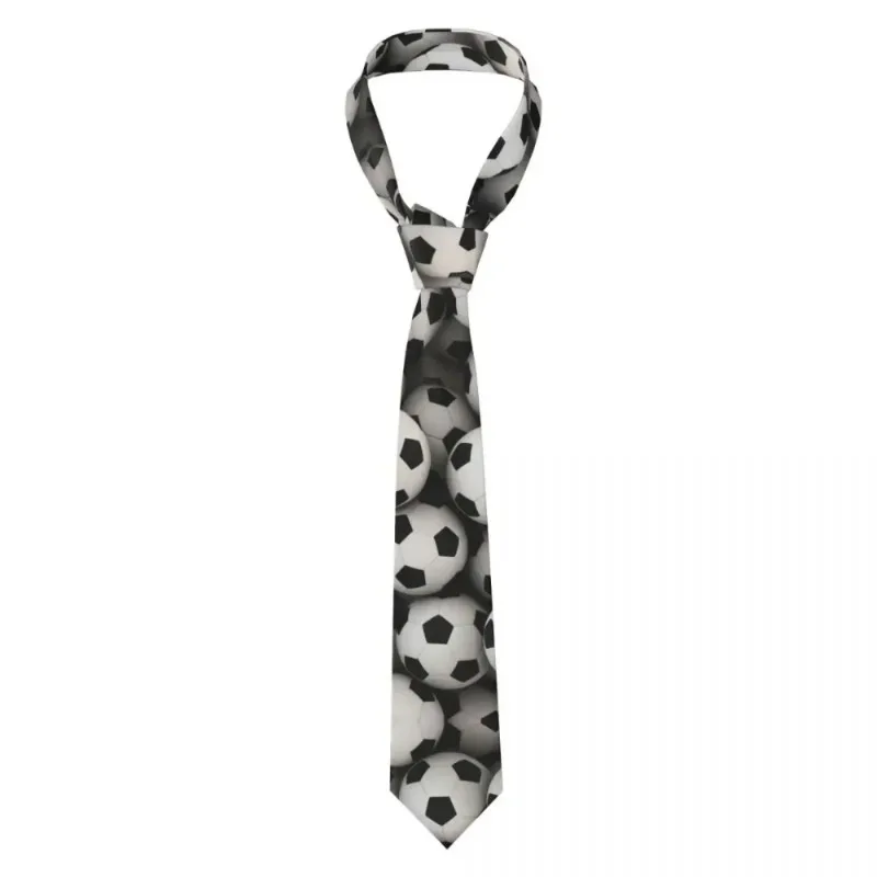 

Mens Tie Slim Skinny Soccer Balls Sea Necktie Fashion Free Style Tie for Party Wedding