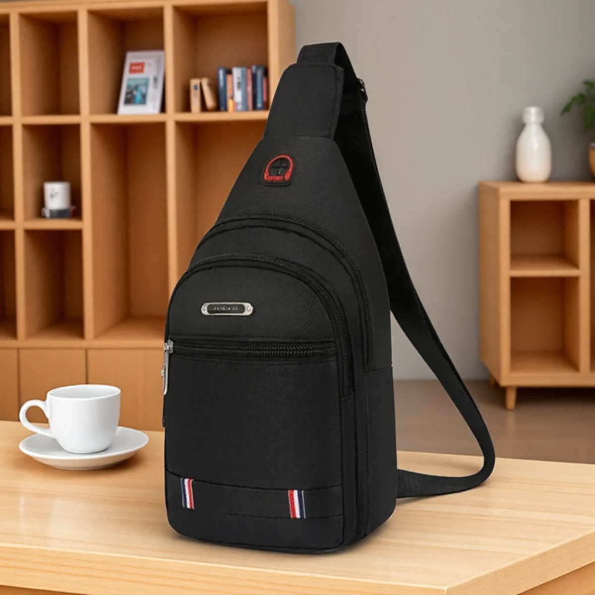 

New Unisex Canvas Leisure Sports Small Backpack Oxford Cloth One-shoulder Messenger Bag Chest Bag for Men and Women