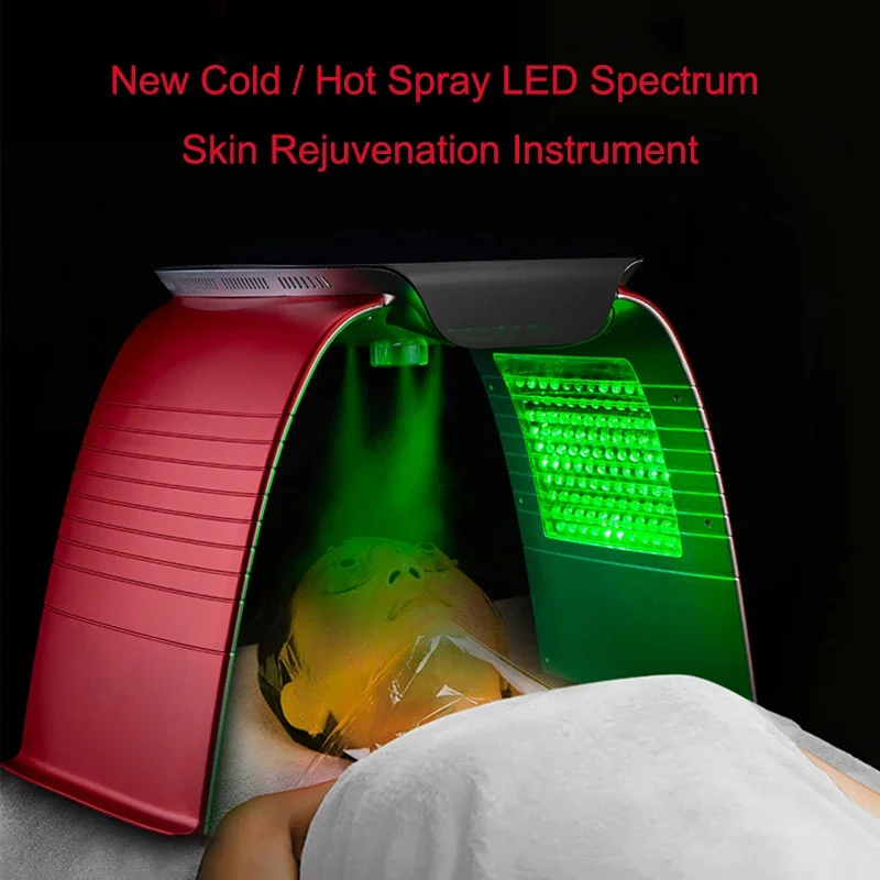 NEW Moisturizing LED Mask Skin Rejuvenation Beauty Device NEW 7in1 PDT Hot Cold Spray Color Photon Oxygen Injection