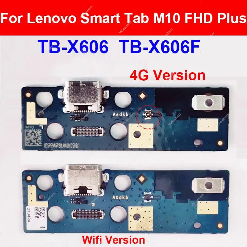 USB Charging Dock Board For Lenovo Smart Tab M10 FHD Plus TB-X606 X606F ZA5W00 USB Charger Port Board Connector Parts