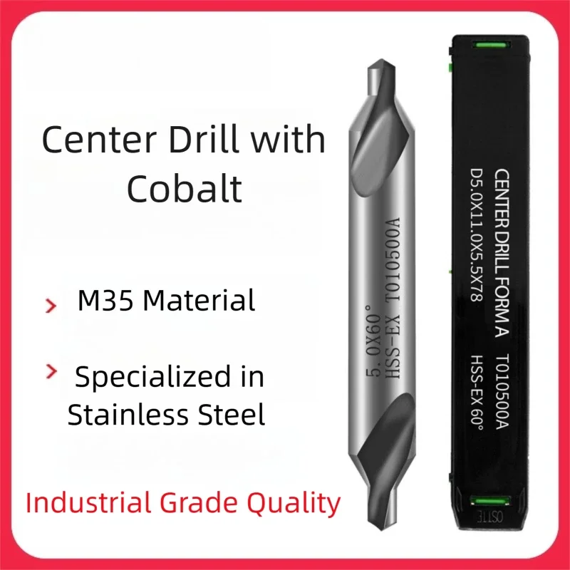

TG Высокоскоростная сталь M35 Кобальтовые центральные сверла Позиционирующие сверла D1.0 D5.0 для нержавеющей стали с ЧПУ Инструменты
