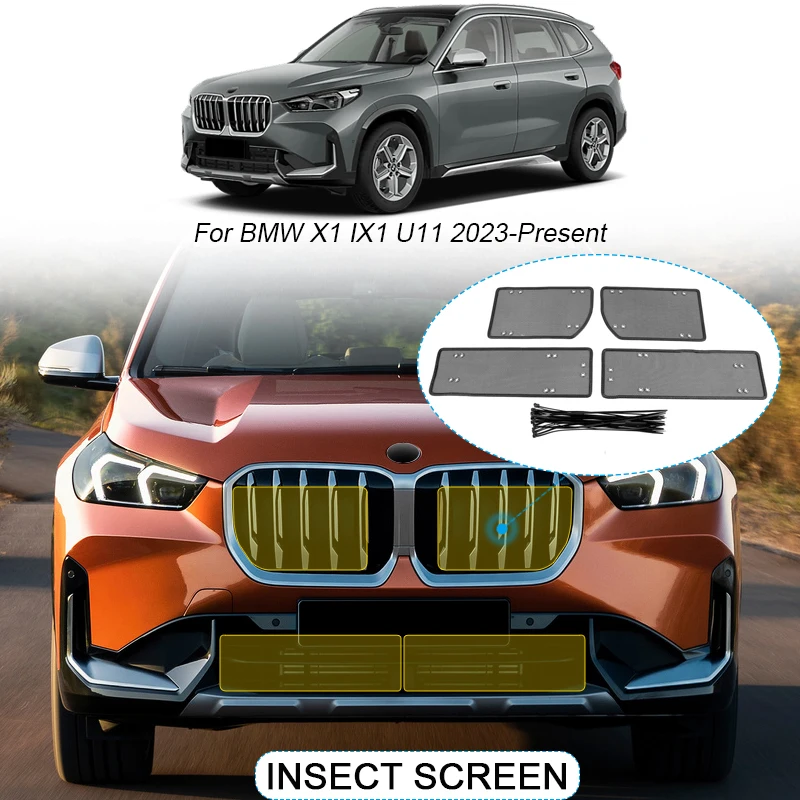 Car Insect-proof Air Inlet Protection Cover Airin Insert Net Vent Racing Grill Filter Accessories For BMW X1 IX1 U11 2023-2025