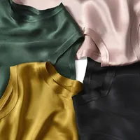 Summer blusas elegantes shirt Korean Women Fashion Satin Tank Summer Office Lady ice Silk Tops