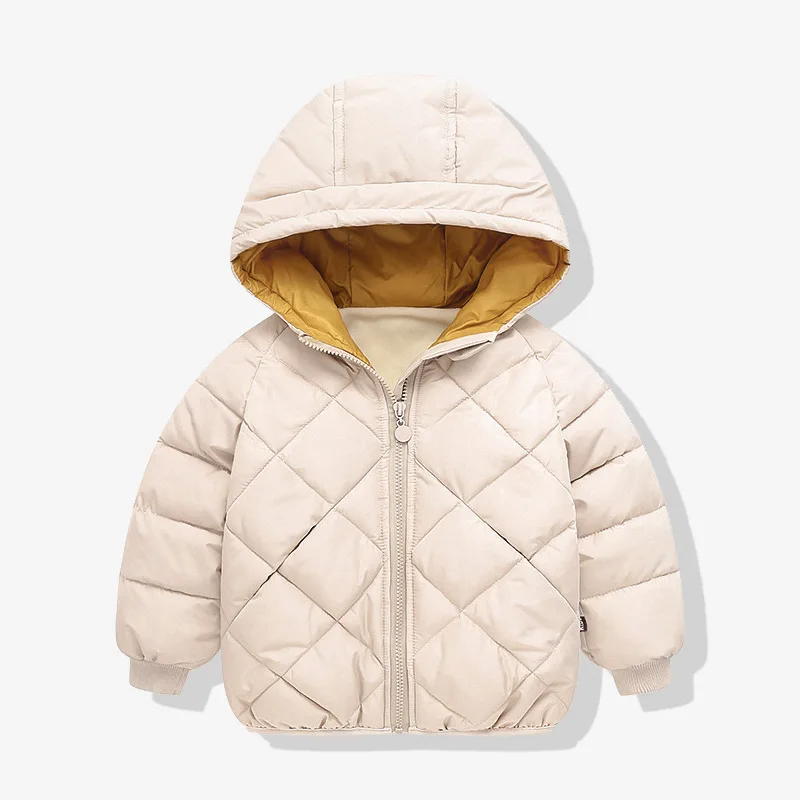 

Утолщенная и теплая детская куртка с капюшоном, осенне-зимнее ветрозащитное пальто для детей, удобная детская одежда.