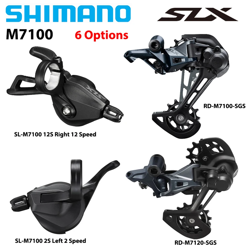 SHIMANO DEORE SLX M7100 M7120 deragliatori posteriori Mountain Bike M7100 SGS MTB deragliatori leva cambio a 12 velocità 2S 12S 24 velocità