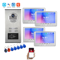 【Tuya 1080P】WiFI Smart Building Video Intercom System 4-12 Unit partment Video Doorphone RIFD Unlock Camera Video Doorbell Kits