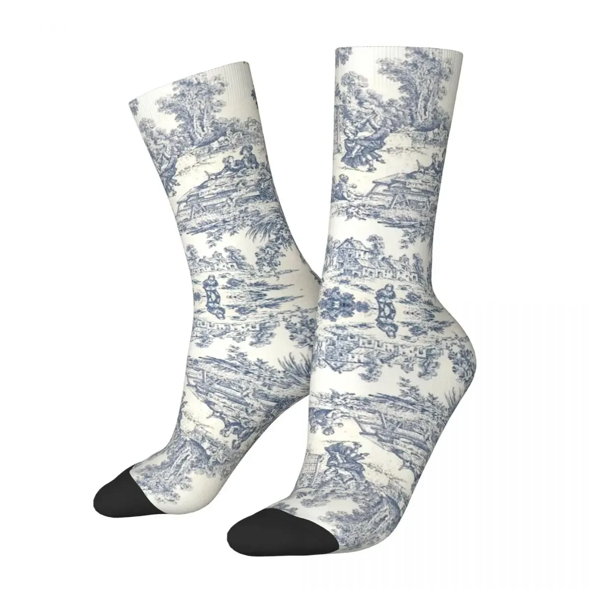 

Toile De Jouy Number Socks Harajuku High Quality Stockings All Season Long Socks Accessories for Unisex Birthday Present