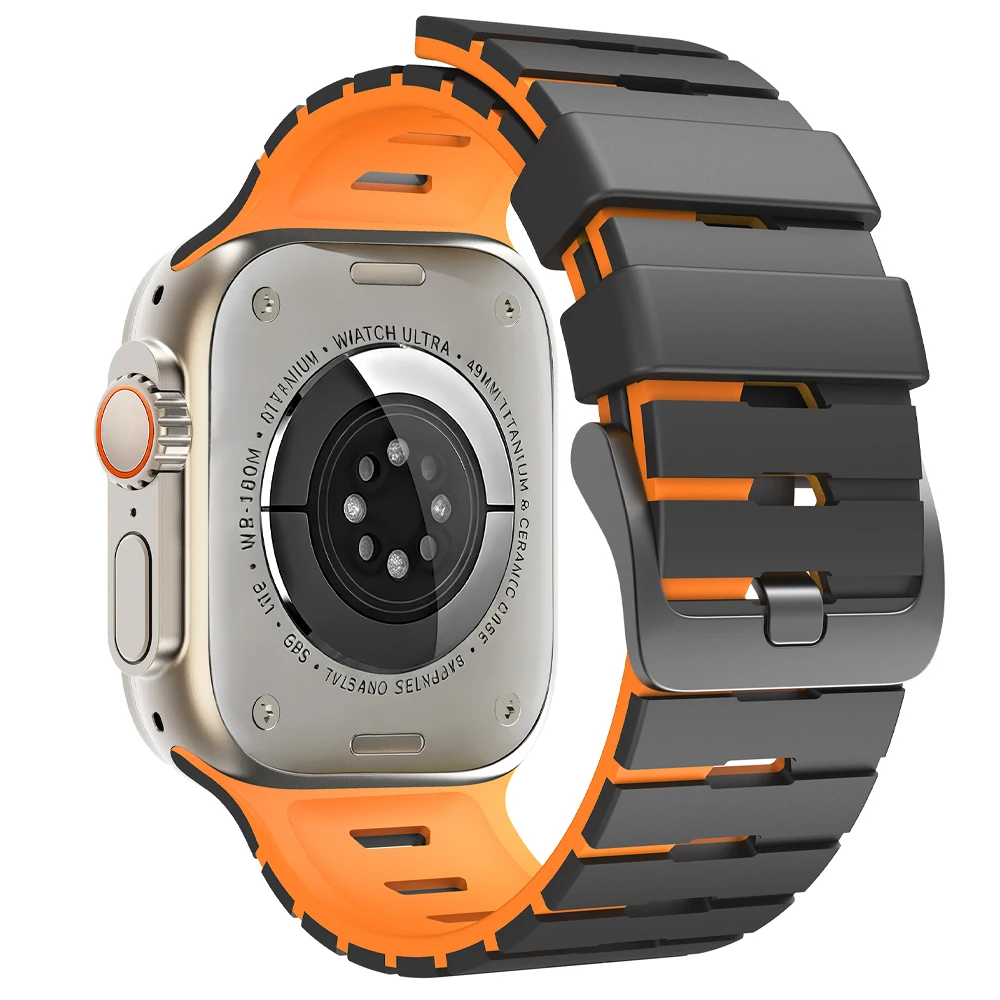 Silikon-Sportarmband für Apple Watch Band 49mm 46mm 45mm 44mm 42mm Correa Armband iWatch Series 11 10 9 8 7 6 5 SE3 Ultra 3 2