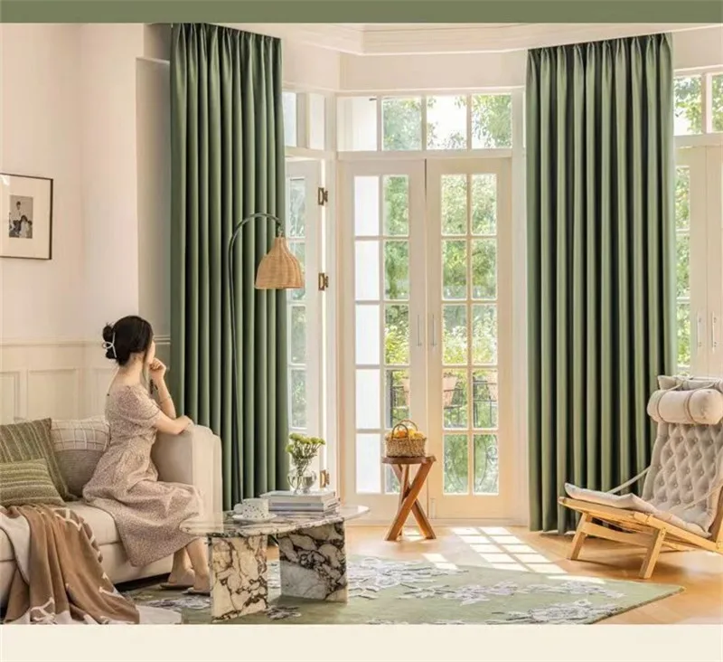 310 cm Höhe 75–90 % Verdunkelungsvorhänge für Wohnzimmer, einfarbig, passender Klang, reduziert Beige, Schlafzimmervorhänge nach Maß – Detail 27