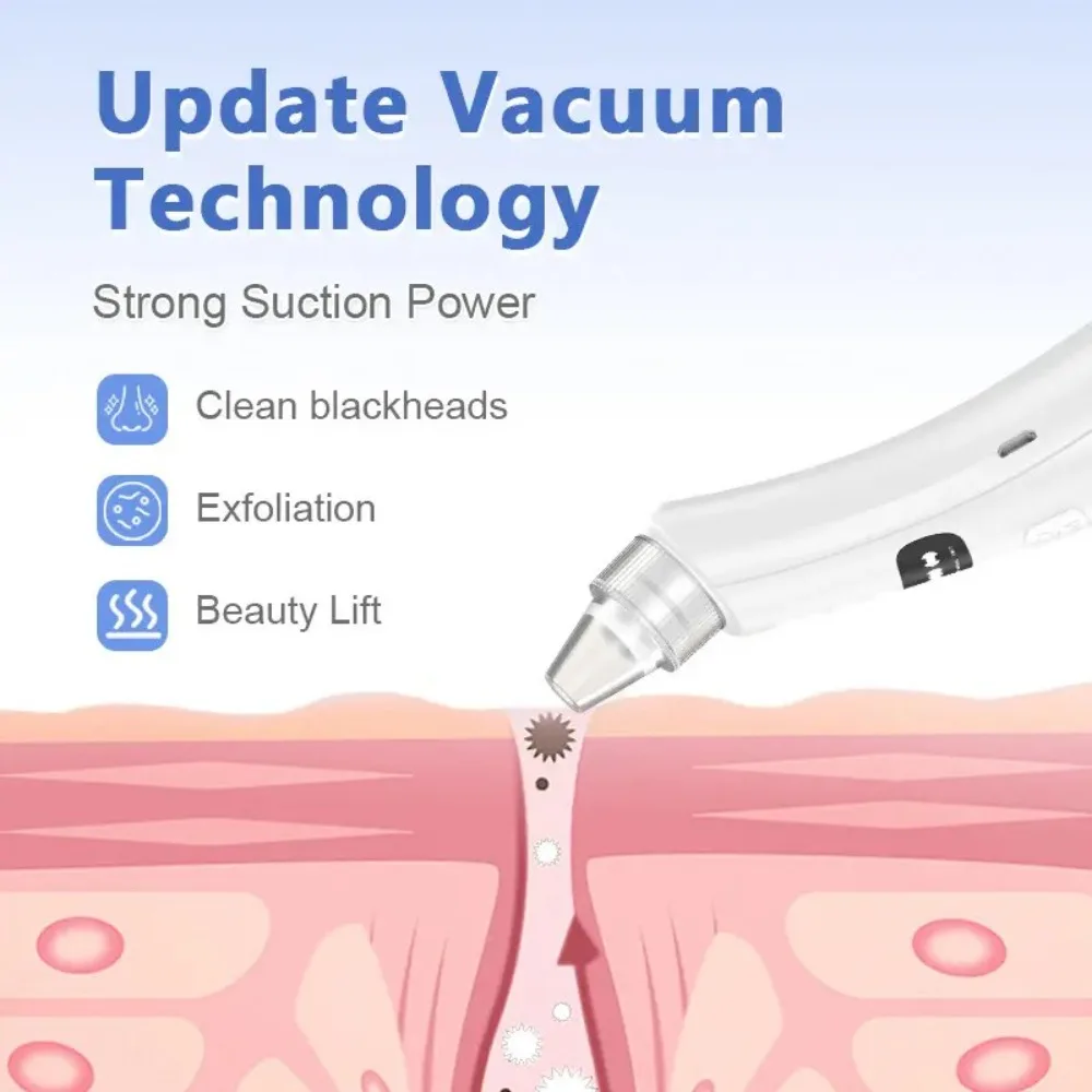 3 Suction Mode Electric Blackhead Remover Face Cleansing Dead Skin Removal Vacuum Pore Cleaner Blemish Remove Beauty Machine