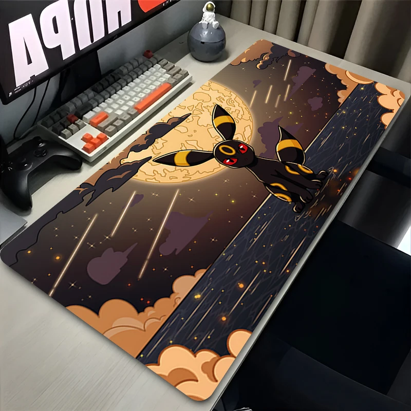 Mouse Pad PC Gaming Accessories Carpet P-pokemon Umbreon Mousepad Anime Keyboard Pads Laptop Mouse Pads Gamer Cabinet Desk Mat