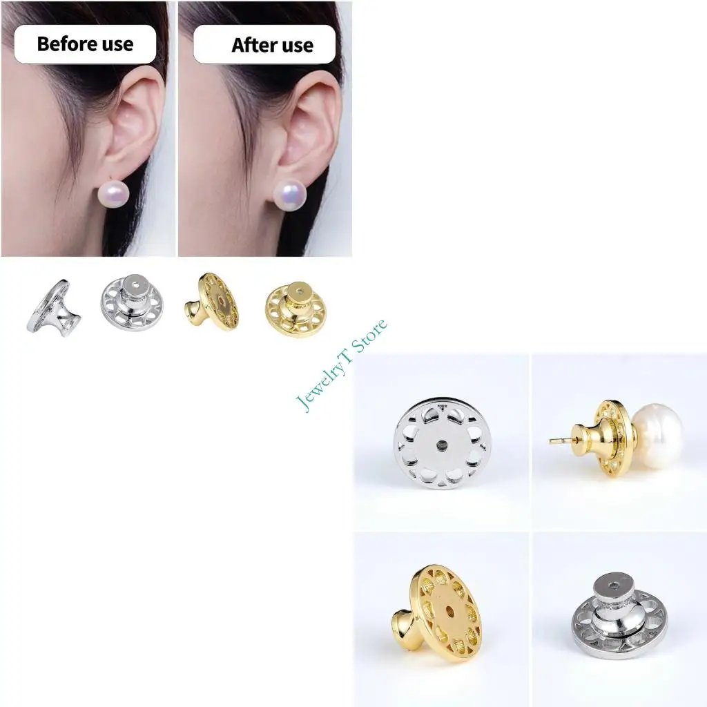 

LX9D Jewelry Support Backs Nonslip Design Universal Fit Ear Cushion for Earrings