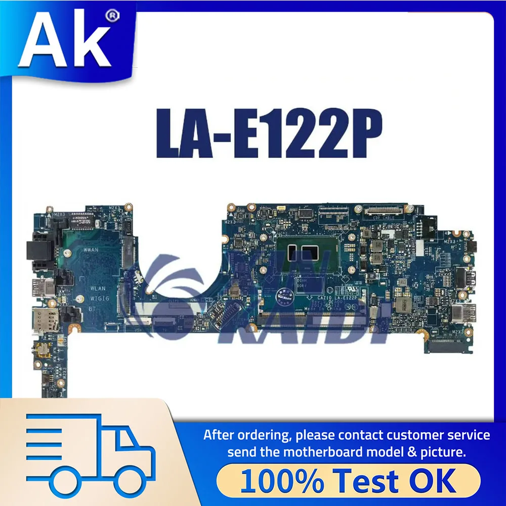 Laptop Motherboard For Dell Latitude 7280 E7280 09PJNK 0W87R5 0GDK56 0ND3N0 0H30W LA-E122P Mainboard i3 i5 6th 7th Gen CPU