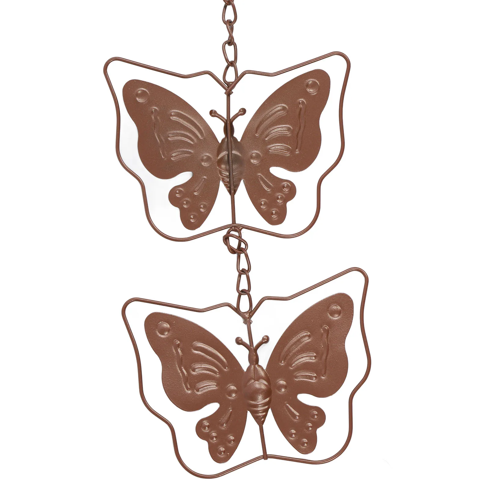 Cadena de lluvia de mariposas de Metal, desviador de agua decorativo, campanas de lluvia funcionales para bajantes, canalón de jardín, 4,26 pies de longitud