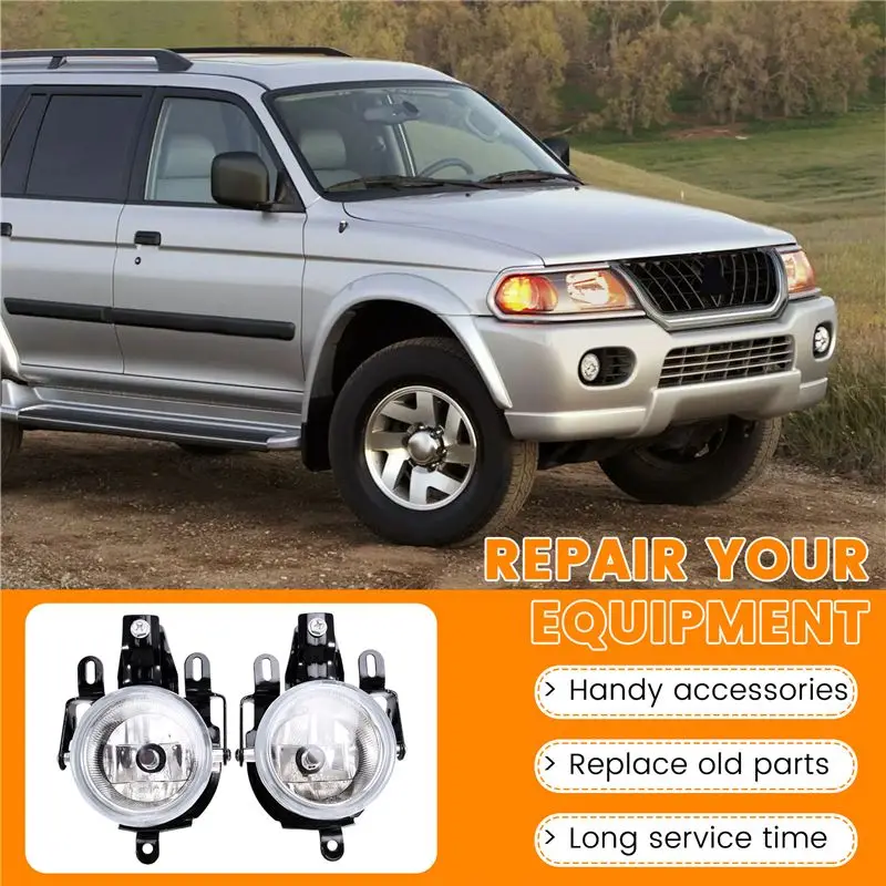 AEF2-Car Front Bumper Fog Lights Fog Lamp For Mitsubishi Pajero Montero 2003 2004 2005 2006 MN133759 MN136353