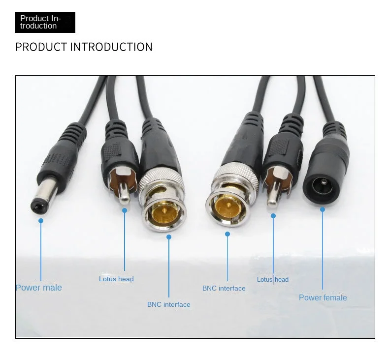 Émetteur à paire torsadée coaxial HD, alimentation vidéo audio, port réseau multifonctionnel vers tête BNC, 3 en 1