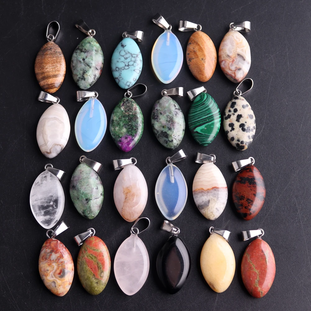 

50PCS Natural Stone Necklace Pendant Reiki Chakra Energy Jewelry For Women Fashion Cute Jewelry Pendants Bulk Items Wholesales