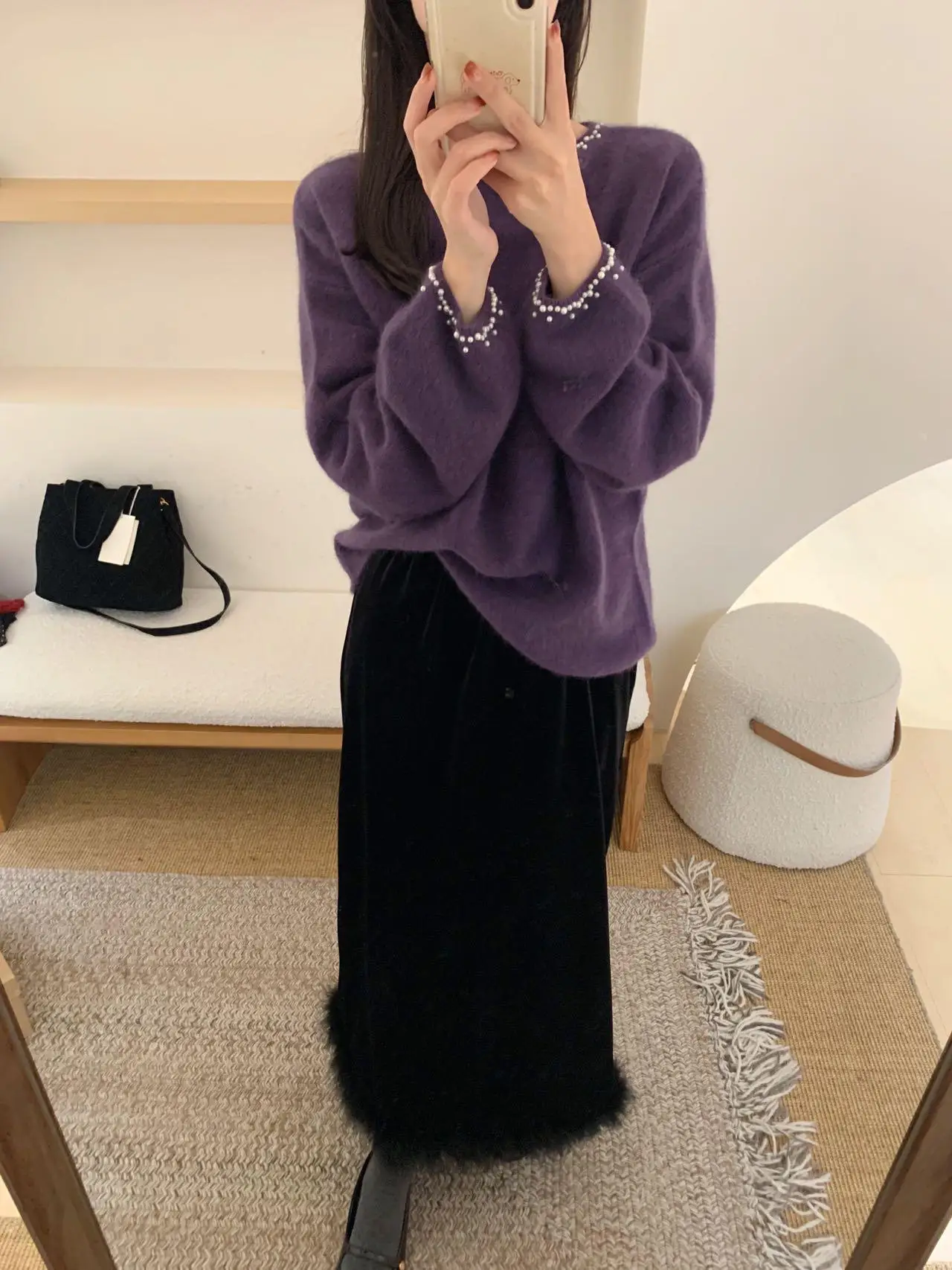 

Осень-зима, новый Sle Lazy Faion, свободный высококачественный Camere, корейский Sle из меха медведя, мягкий круглый вязаный свитер для женщин