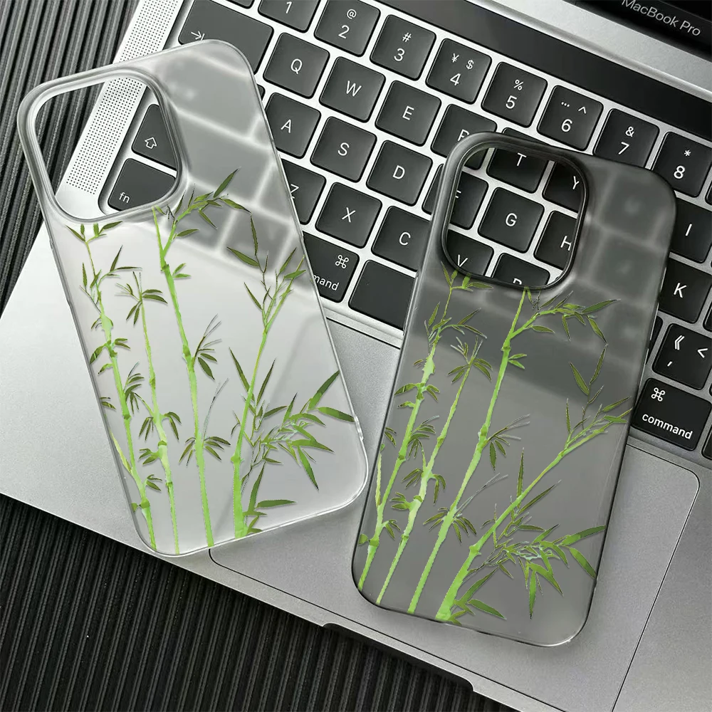 Limited Green Bamboo Nature Vintage Style Unisex For iPhone 16 12 15 11 17 13 14 15 Plus 14 Pro Max Phone Case Hard PC Case