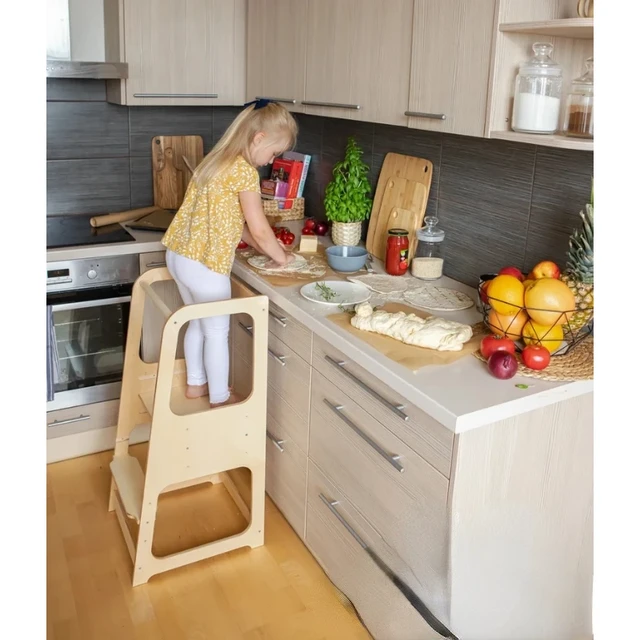 Kids Step Stool Wooden Toddler Adjustable Step Stool for Kids Kitchen Stool Helper Toddlers Learning high Chairs Furniture AliExpress