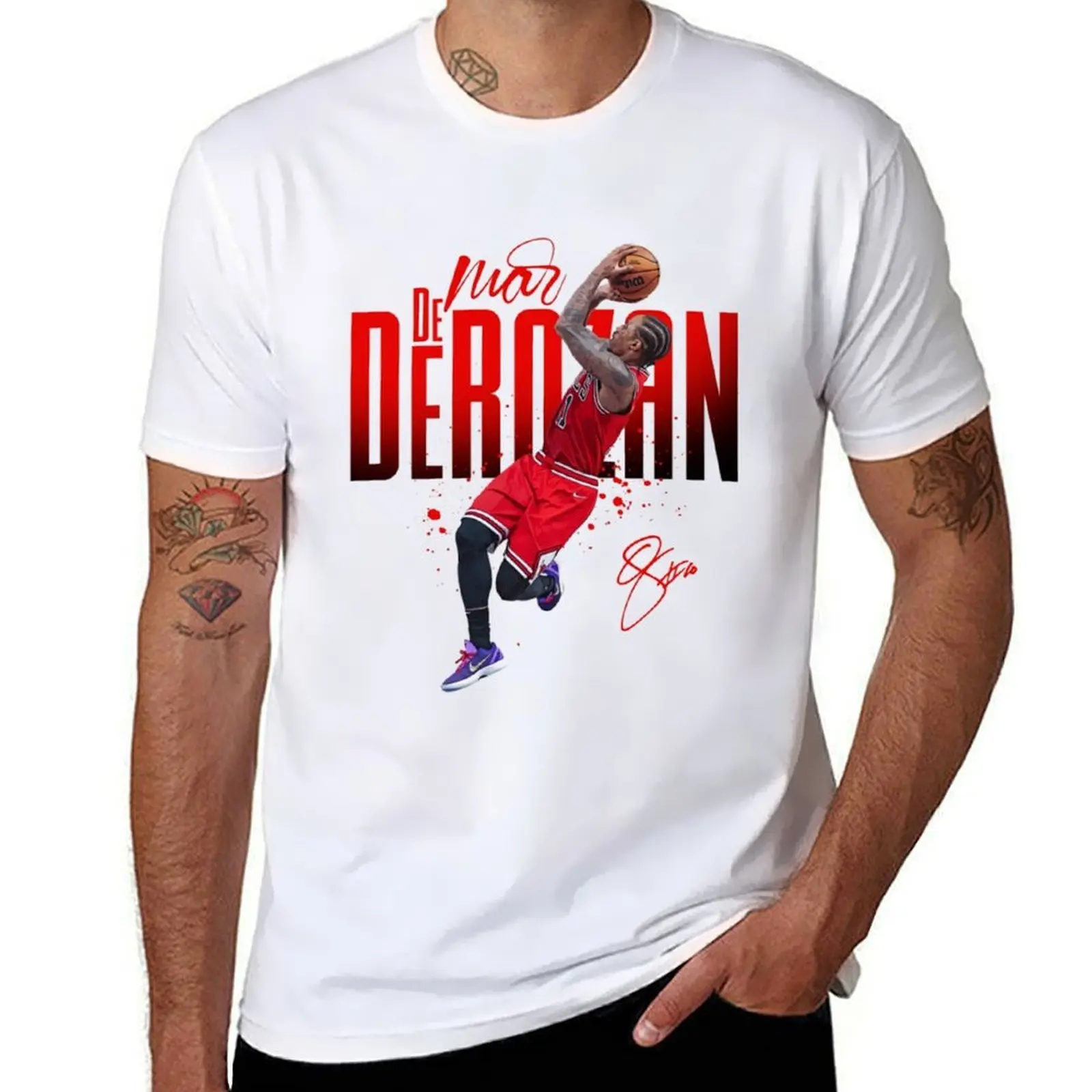 

Zach Lavine Demar Derozan T-Shirt black cotton t-shirt plain for man package graphic t shirts for man T-Shirt