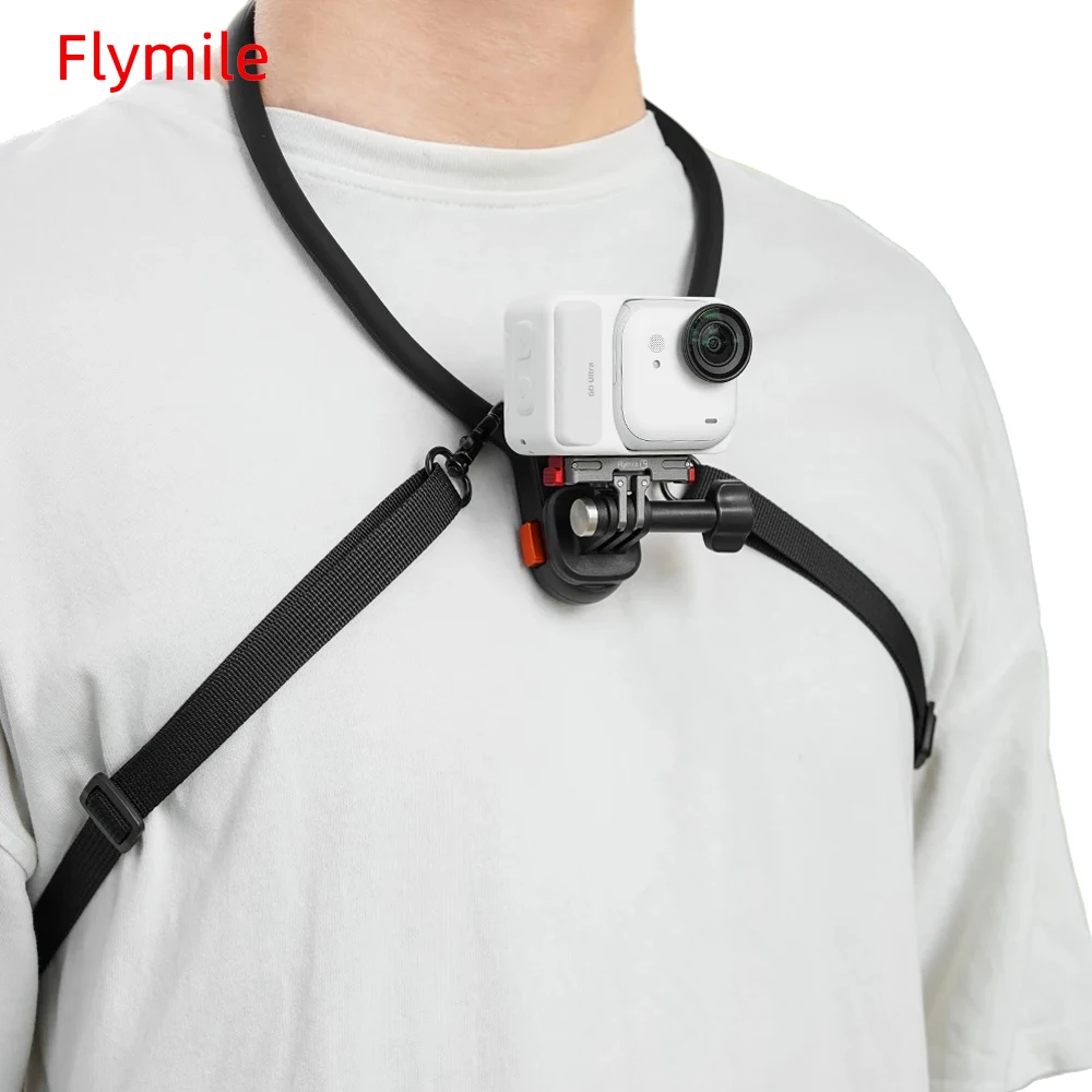 

Flymile Magnetic Camera Neck Holder Mount Hanging Bracket Quick Release for Insta360 Go Ultra Accessories POV Chest Mount