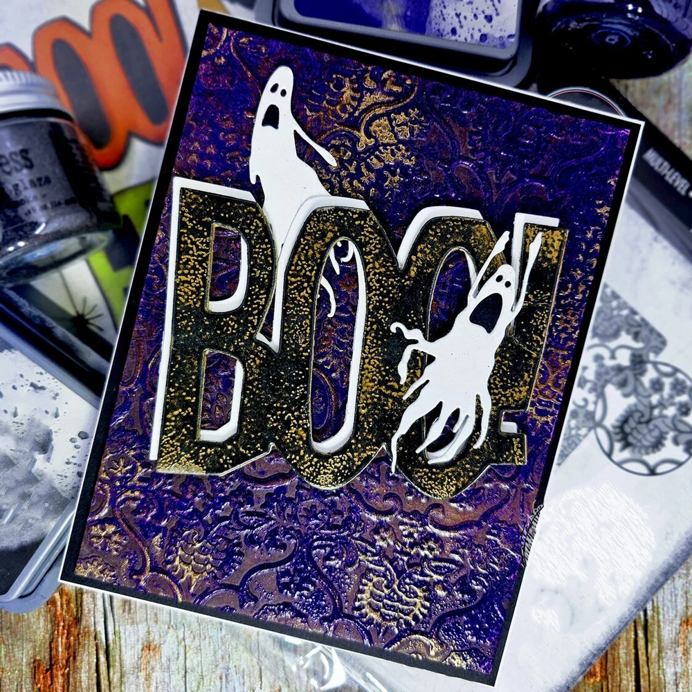 Halloween Big Frights Metal Cutting Dies BOO EEK Diecut For Diy Album Scrapbooking Embossed Ppaer Card Making New Arrival 2023