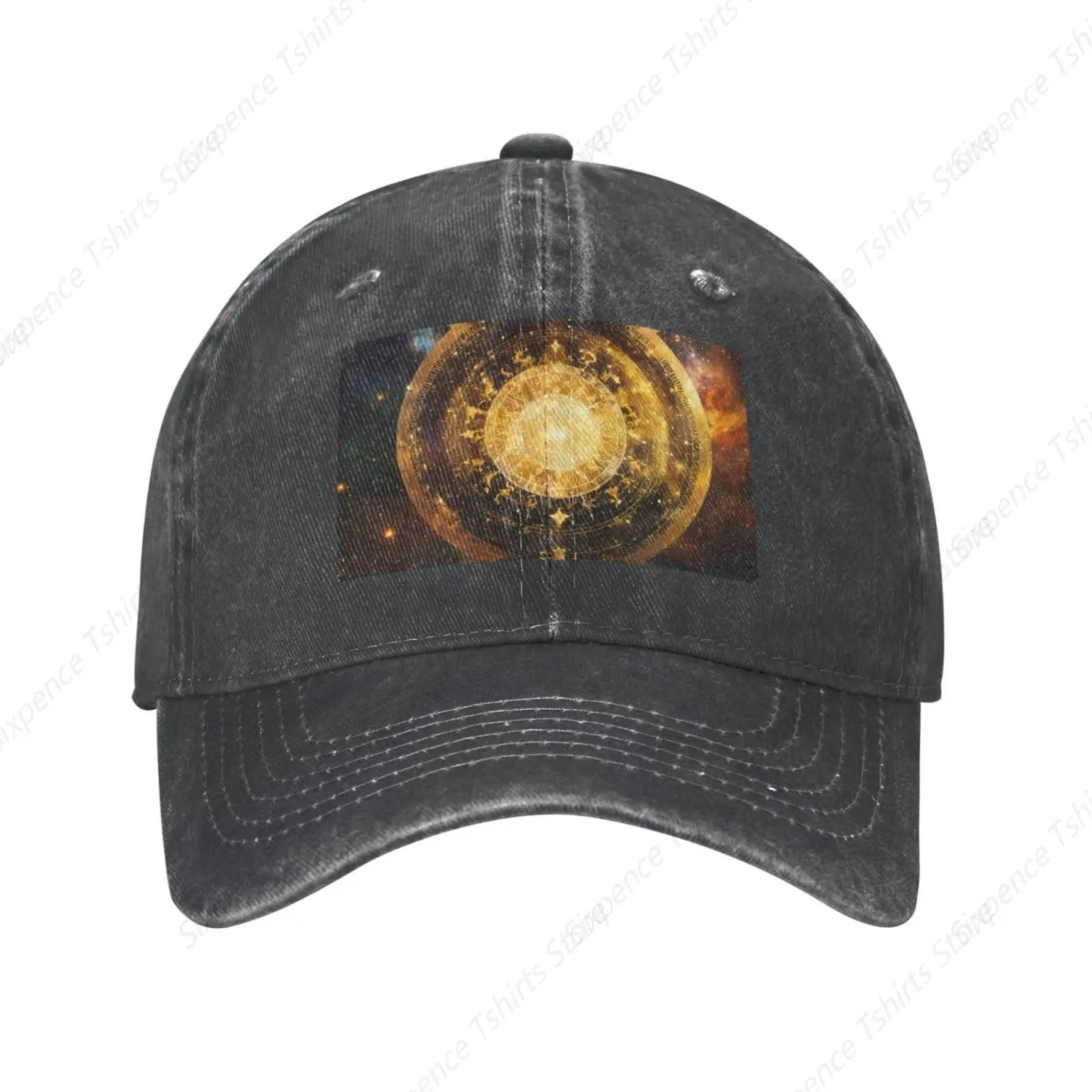 Gears Clock Bronze Century Baseball Cap Adjustable Twill Bulk with Ponytail Hole Washed Dad Hat for Men Women