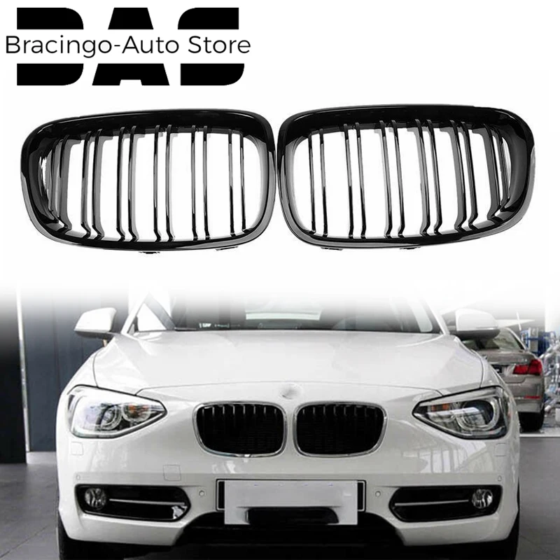 Bracingo Fit For BMW 1Series F20 F21 Pre-LCI 2010-2013 Front Bumper Kidney Grille Air Intake Racing Grill Car Decoration Parts