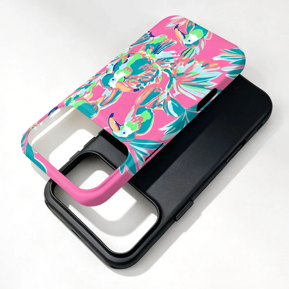 Magnetic Phone Case For iPhone 17 16 15 14 13 12 11 Pro Max Air 16e 7 8 Plus XS Max X XR Funny Bird 2 IN 1 Film Shell Cover - view 6