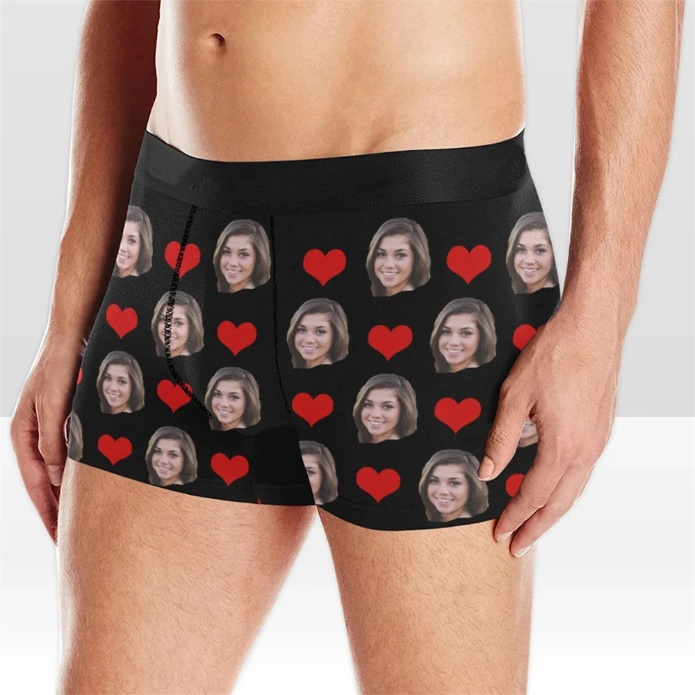 Personalized boxer briefs custom face underwear, Men's underwear Photo Boxer Briefs, Valentine's day gift for him/husband, Weddi
