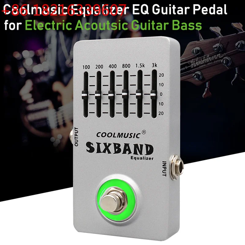 YAO Electric Guitar Effect EQ Pedal Musical Instrument 6-Band Equalizer Full Metal Shell True Bypass Stringed Instrument Accesso