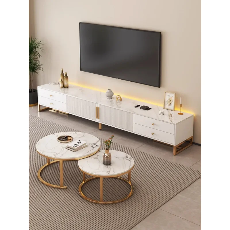 

TV cabinet living room household small apartment storage integrated floor TV cabinet