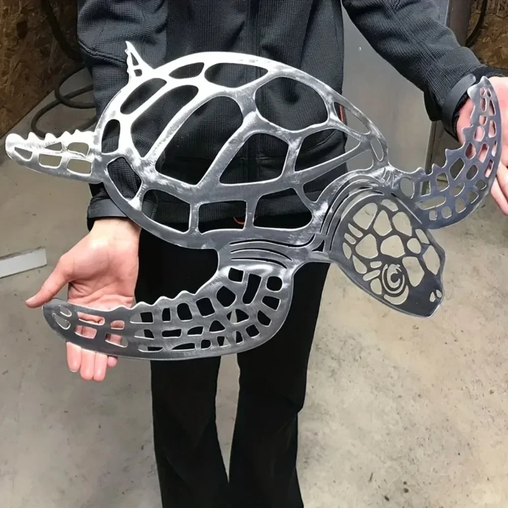 CIFBUY Metal Wall Art Sea Turtle Sculpture Iron Hanging Decor For Living Room Home Waterproof Gift