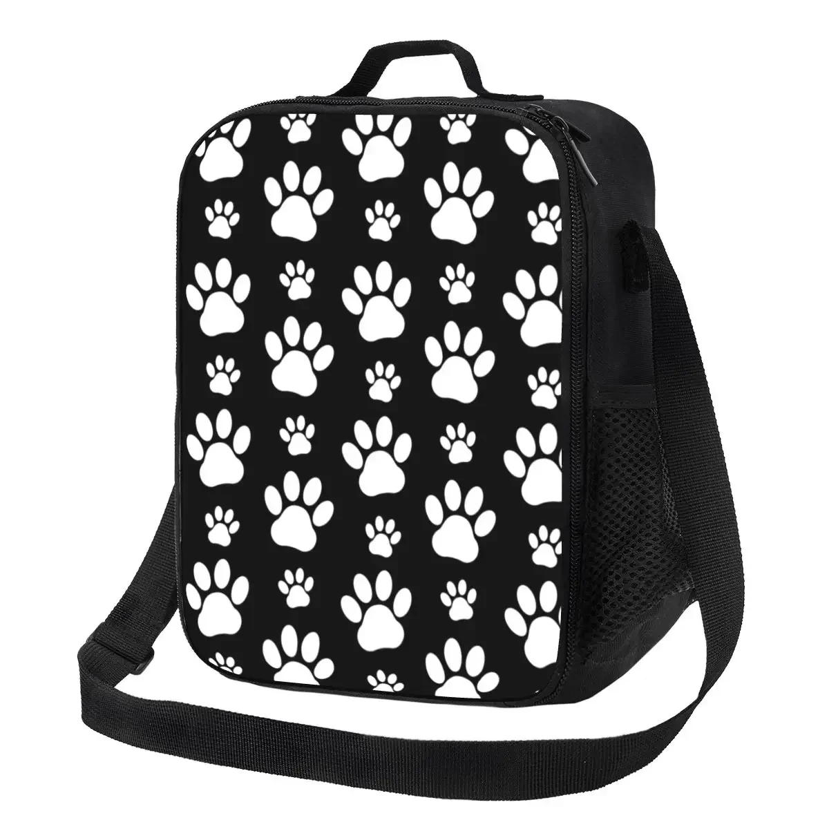 

Puppy Pretty Paw Pattern Insulated Lunch Bags for Dog Paws Prints Pet Cooler Thermal Food Lunch Box Outdoor Camping Travel