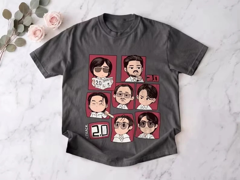 2026 Sommer K-Pop Koreanische Boyband Q-Version Charakter-T-Shirt 100% Baumwolle Unisex Hochwertiges Y2K Mode-Shirt für Herren und Damen – Detail 9