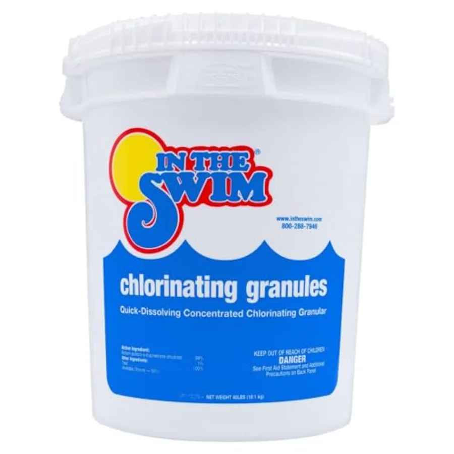 

Sodium Dichlor Chlorine Shock Granules for Swimming Pools Fast Dissolving pH Balanced Sanitizer 56 Available Chlorine 99 Sodium