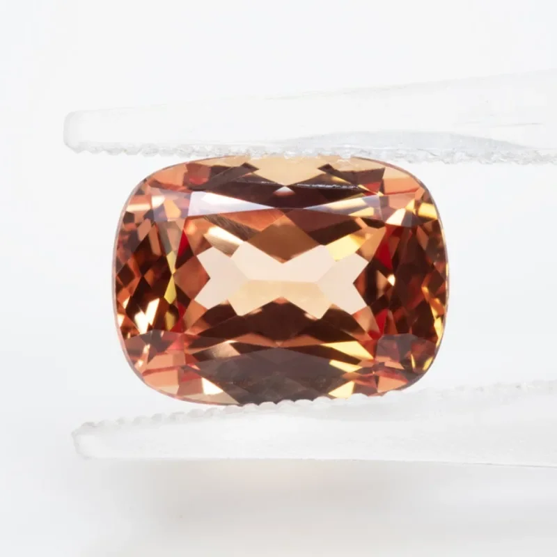 Lab Grown Sapphire Orange Color Rectangular Cushion Shape Cut VVS1 Charms DIY Jewelry Making Material Selectable AGL Certificate