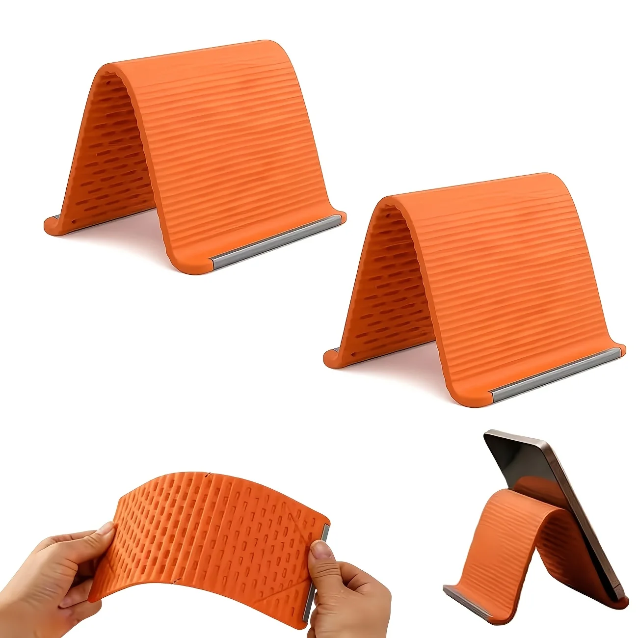 Flexible Bendable Silicone Phone Tablet Stand Multi-Angle Adjustable Portable Soft Rubber Cell Phone Holder Universal Desktop