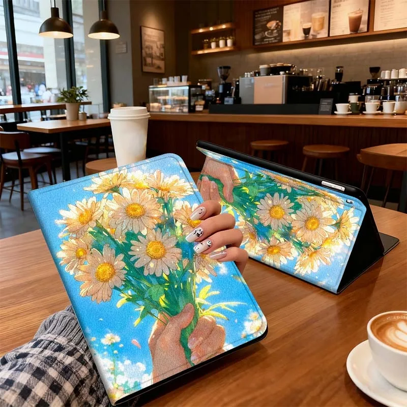 

Красивый велосипедный чехол для планшета с цветочной девушкой для Xiaoxin Lenovo Pad Tab K10 K11 M10 P12 P11 Pro GT Gen2 Plus Legion Y700 Y900 12.1