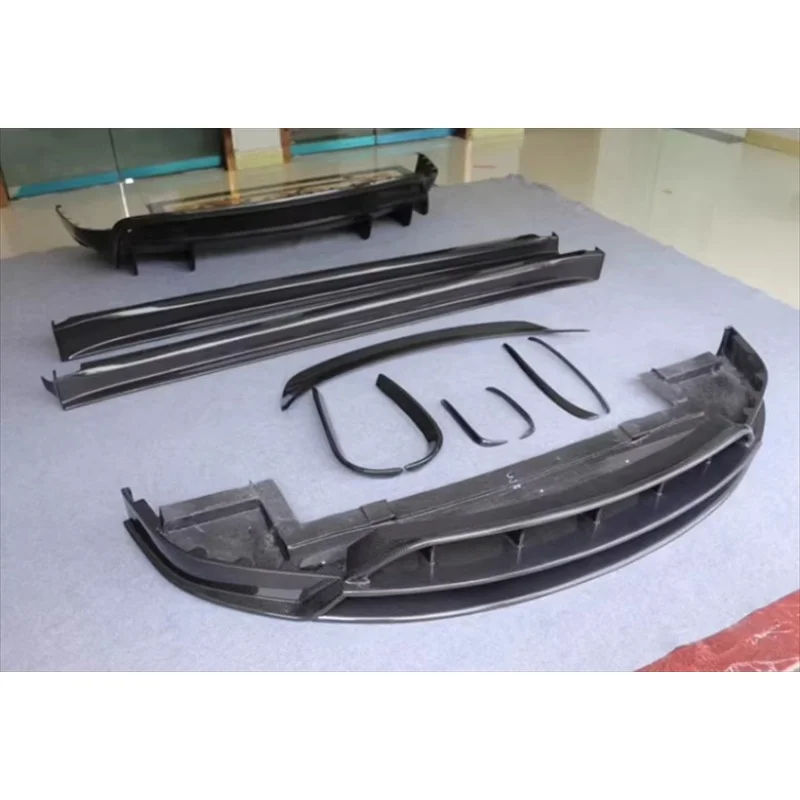 Body Kits Carbon Fiber For Tesla Model X 2017-2021 Front Bumper Lip Rear Lip Side Skirt Spoiler Car Accessories